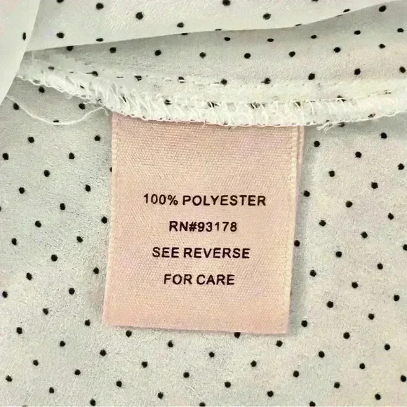 Philosophy Women’s Sheer Black and White Polka Dot Blouse Size XSmall - Picture 10 of 11